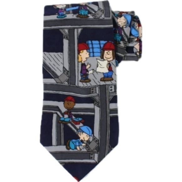 NWT Peanuts Charlie Brown Snoopy Friends “The Sky is The Limit” Silk Tie… - Picture 2 of 9